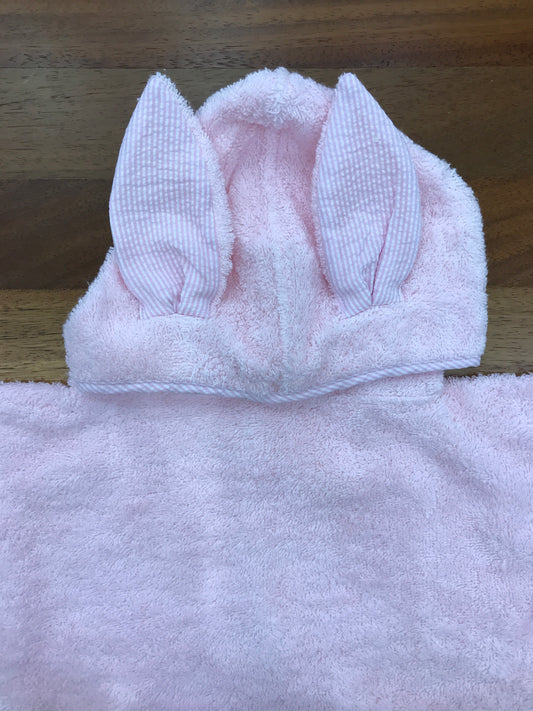 Poncho Paz Rodriguez in spugna con cappuccio con orecchie e lacci laterali