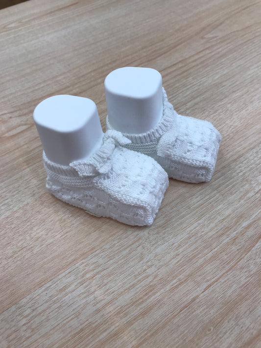 Babbucce PCS in filo bianco lavorate traforate