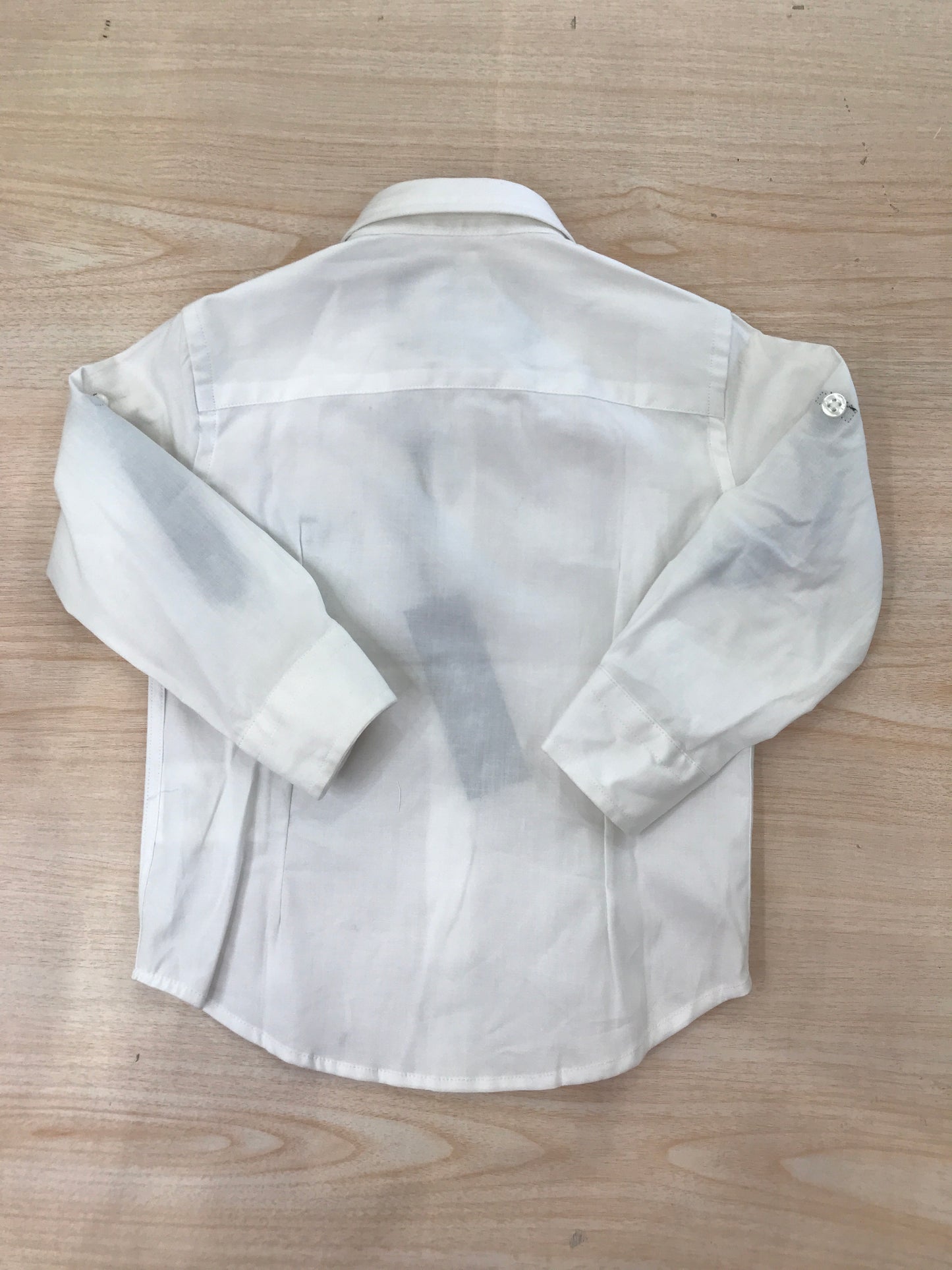 Camicia John Twig in cotone bianca manica lunga con tasca in alto laterale a fantasia verde e blu