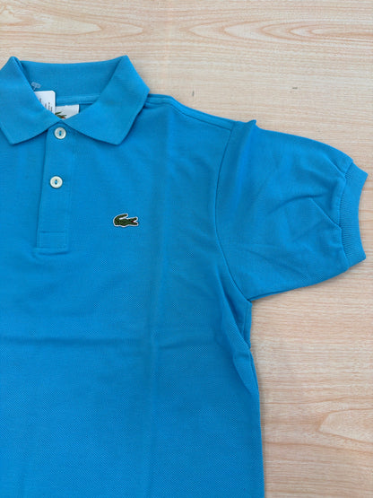 Polo Lacoste in cotone mezza manica con bottoncini e logo ricamato lateralmente unisex