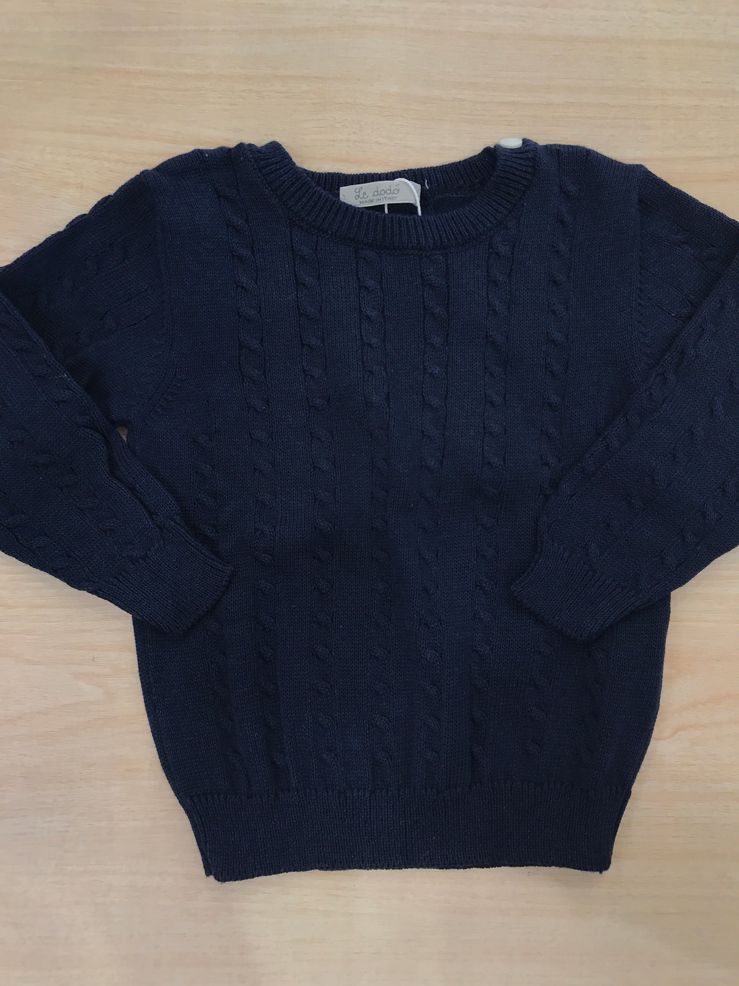 Maglione Le Dodò in filo manica lunga con lavorazione di trecce