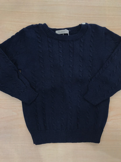 Maglione Le Dodò in filo manica lunga con lavorazione di trecce