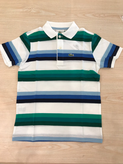 Polo Lacoste in cotone mezza manica con bottoncini e logo ricamato lateralmente unisex