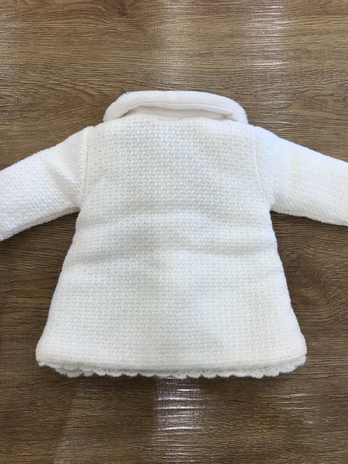 Cappotto Paz Rodriguez in lana foderato con collo in pelliccia e smerlo