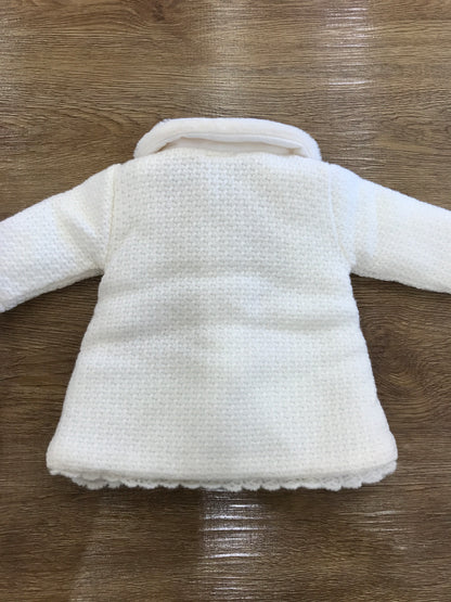 Cappotto Paz Rodriguez in lana foderato con collo in pelliccia e smerlo