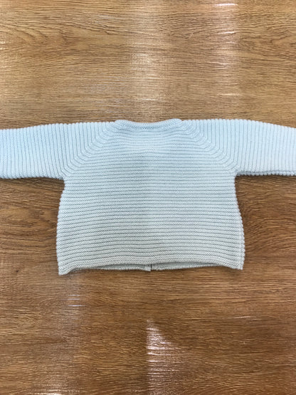 Cardigan Paz Rodriguez in lana verde con piccoli bottoncini e pois in rilievo sul davanti