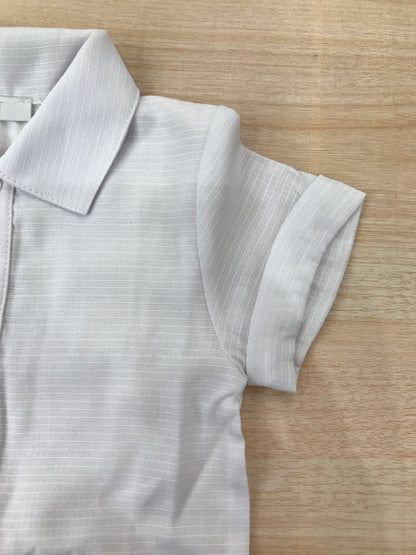 Body Coccodè in cotone mezza manica effetto camicia colletto a punta con bottoncini sul davanti
