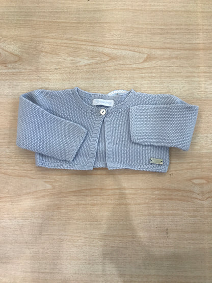 Cardigan Laranjinha in filo con un bottoncino