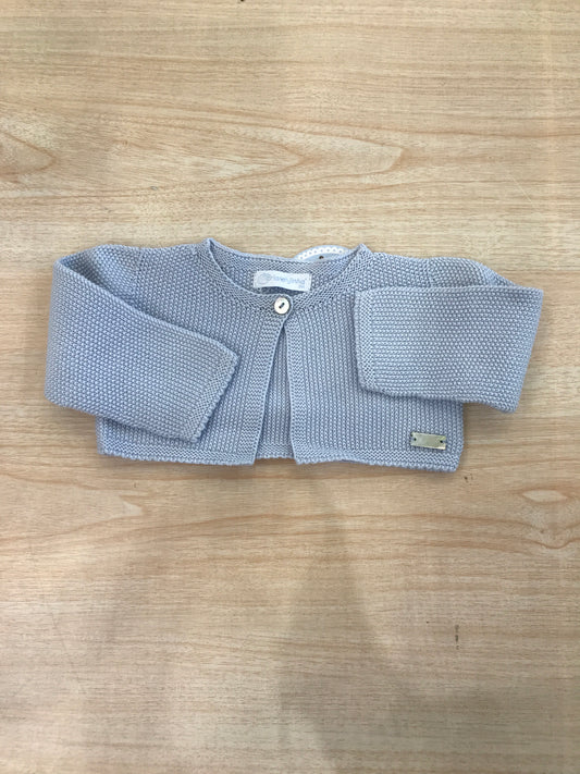 Cardigan Laranjinha in filo con un bottoncino