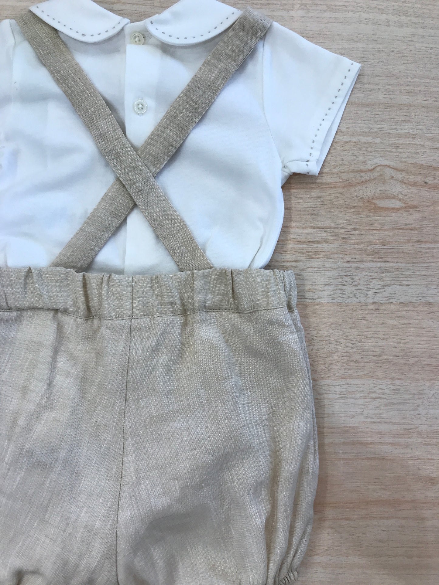 Completo Paz Rodriguez in cotone pantalone con bretelle e body mezza manica