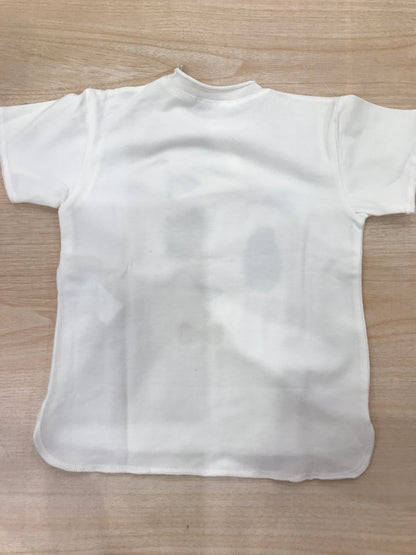 T-shirt Coccodè in cotone mezza manica bianca con sagoma di cane sul davanti