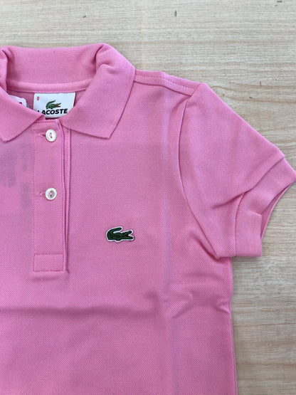 Polo Lacoste in cotone mezza manica con bottoncini e logo ricamato lateralmente unisex