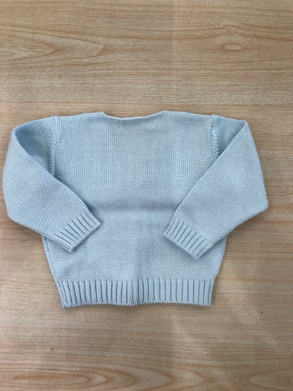 Cardigan Bebè di Almy in filo manica lunga con lavorazione sul davanti