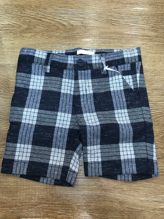 Pantalone Nanan in panno a quadroni nei toni del grigio e blu scuro