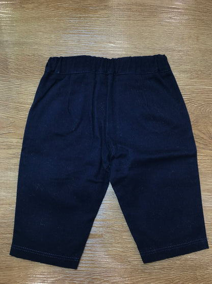Pantalone Coccodè blu scuro con tasche sul davanti ed elastico in vita