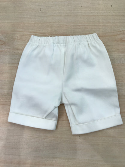 Pantalone Colibrì in cotone corto con risvolto ed elastico in vita