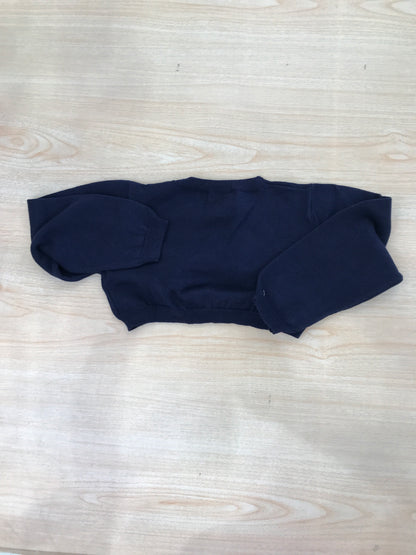 Cardigan Coccodè in filo blu scuro ad incrocio