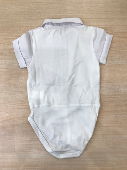 Body Coccodè in cotone mezza manica effetto camicia colletto a punta con bottoncini sul davanti