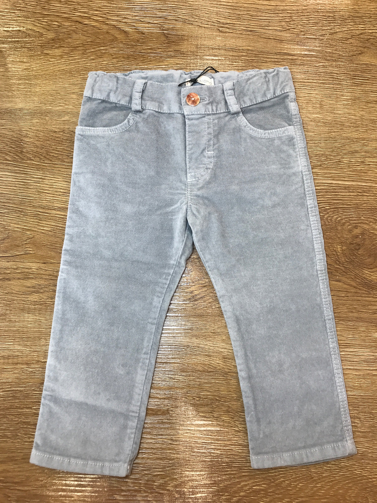 Pantalone Jo Milano in vellutino con elastico in vita con tasche laterali