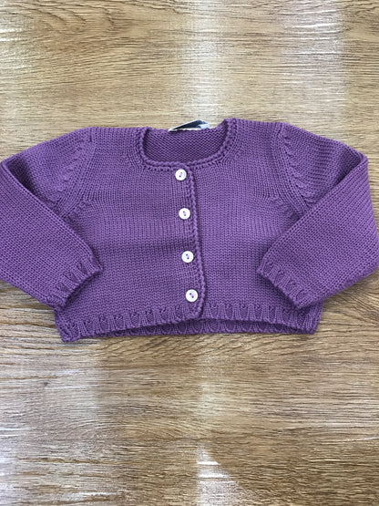 Cardigan Colibrì in lana con bottoncini in madreperla e scollo quadrato