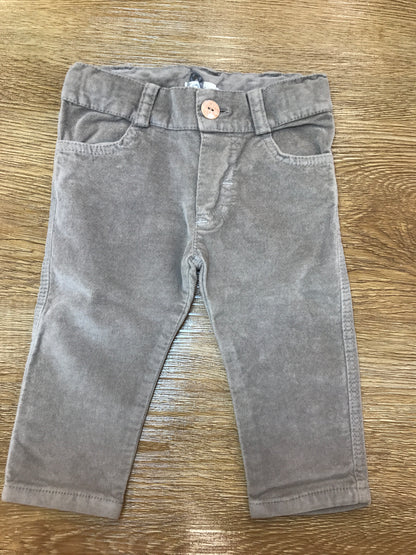 Pantalone Jo Milano in velluto rasato con tasche sul davanti e sul retro e con elastico in vita