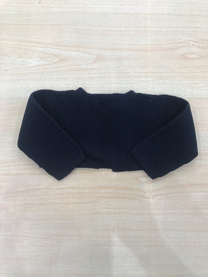 Cardigan Laranjinha in filo di cotone con un piccolo bottoncino