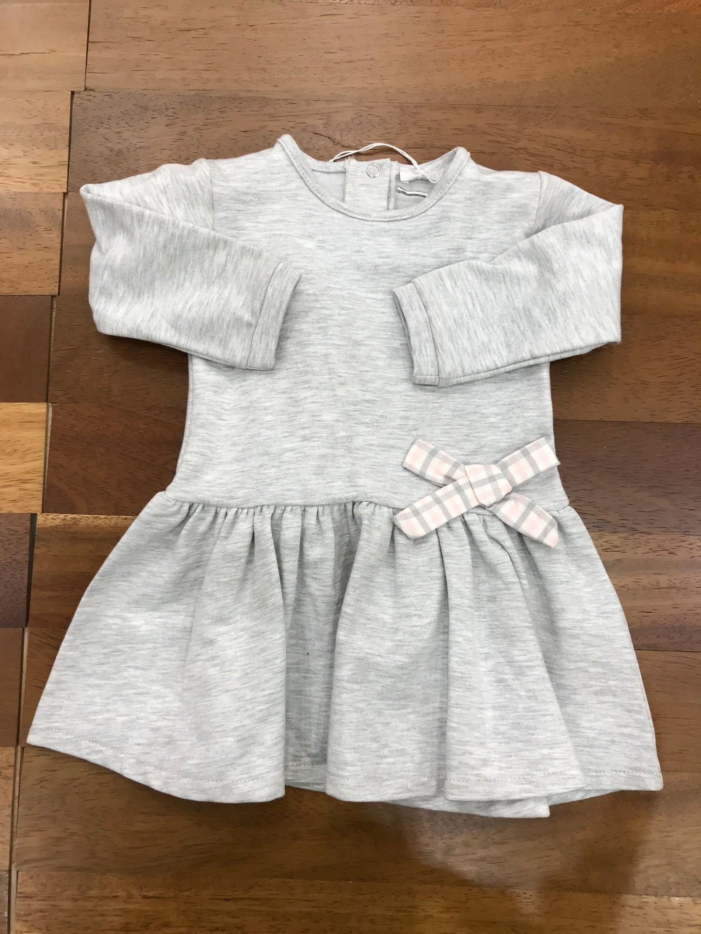 Abitino Coccodè in caldo cotone manica lunga con fiocco a quadri laterale