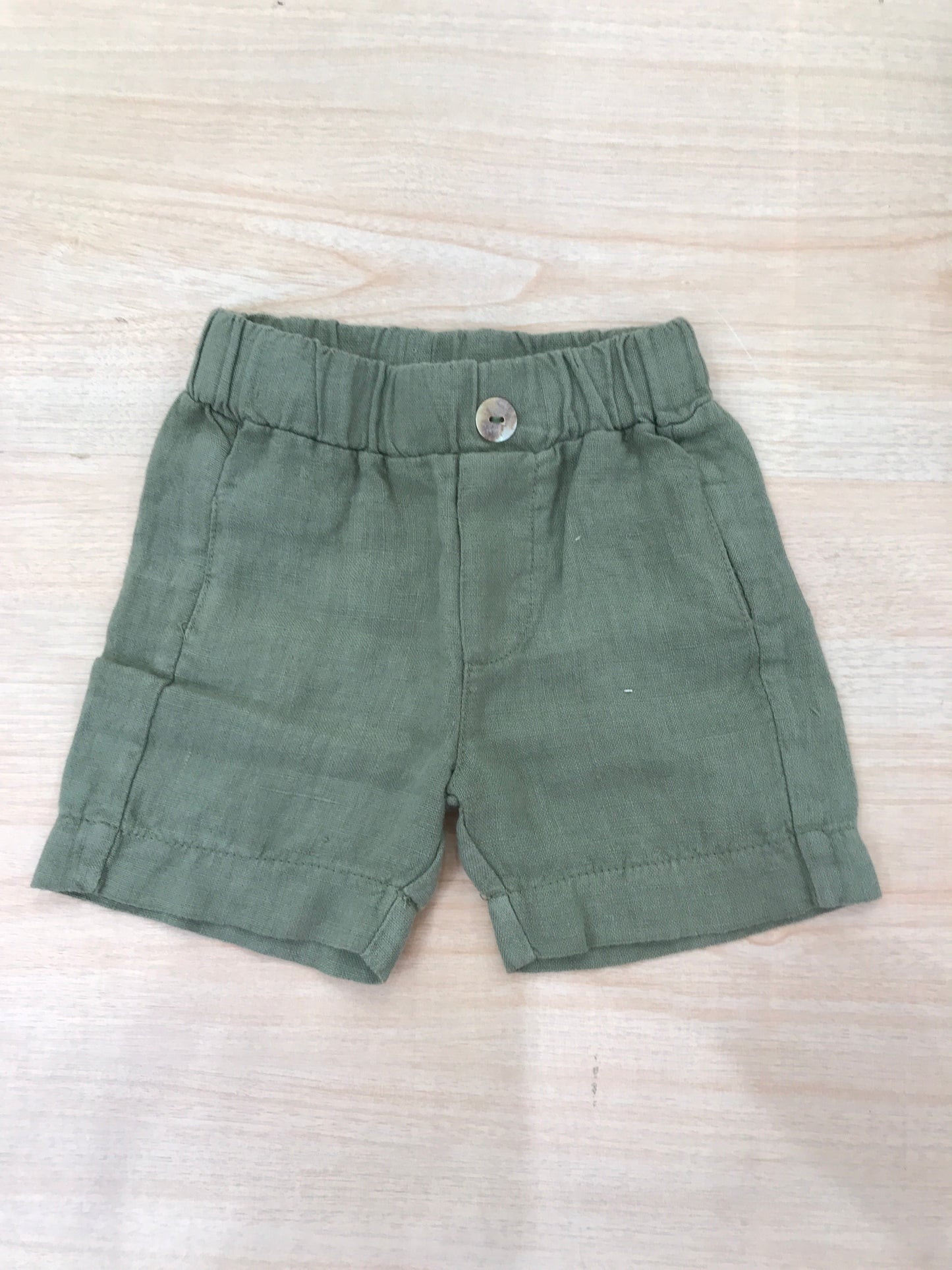 Pantalone Jo Milano in puro lino di colore verde militare