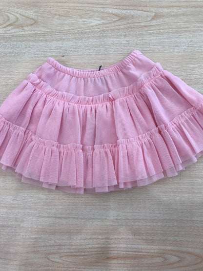 Gonna Jo Milano in tulle rosa con doppia balza
