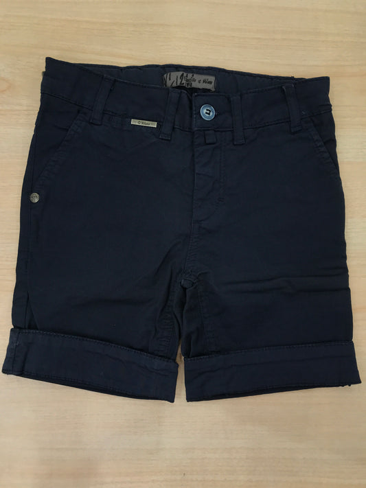 Pantalone Croce Fisso Milano in cotone blu scuro con tasche sul davanti e sul retro