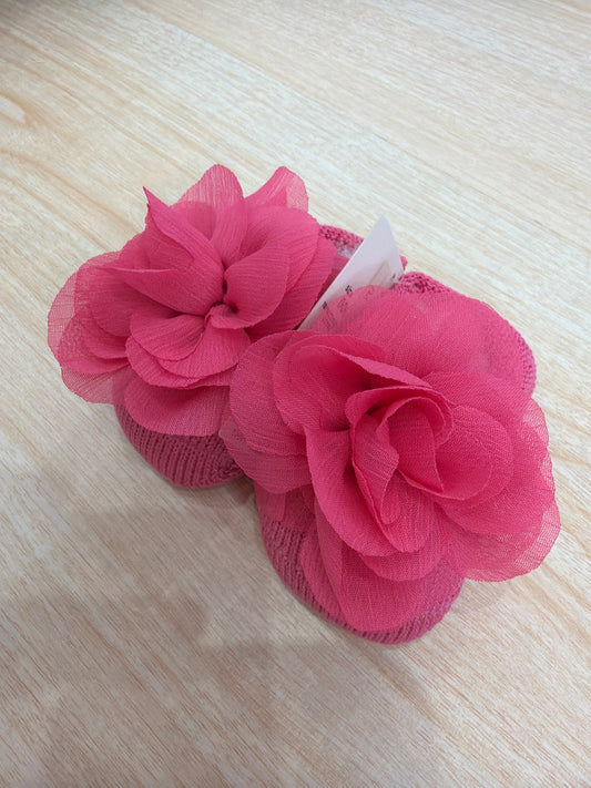 Babbucce Story Loris in filo fucsia con fiore sul davanti