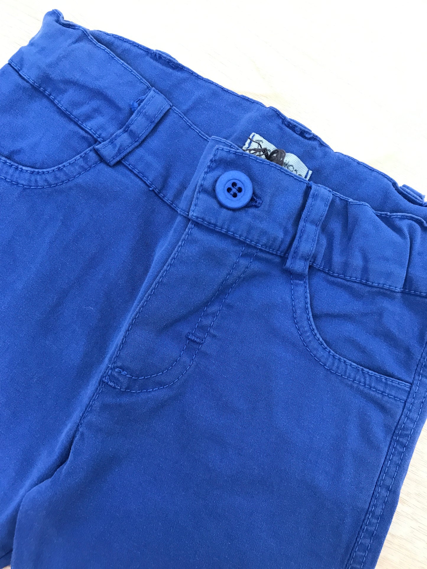 Pantalone Jo Milano in cotone bluette con tasche