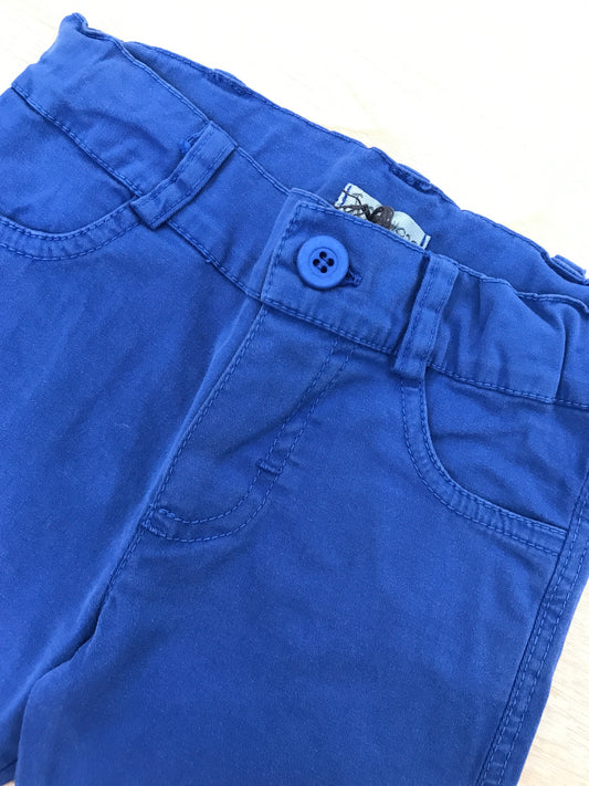 Pantalone Jo Milano in cotone bluette con tasche