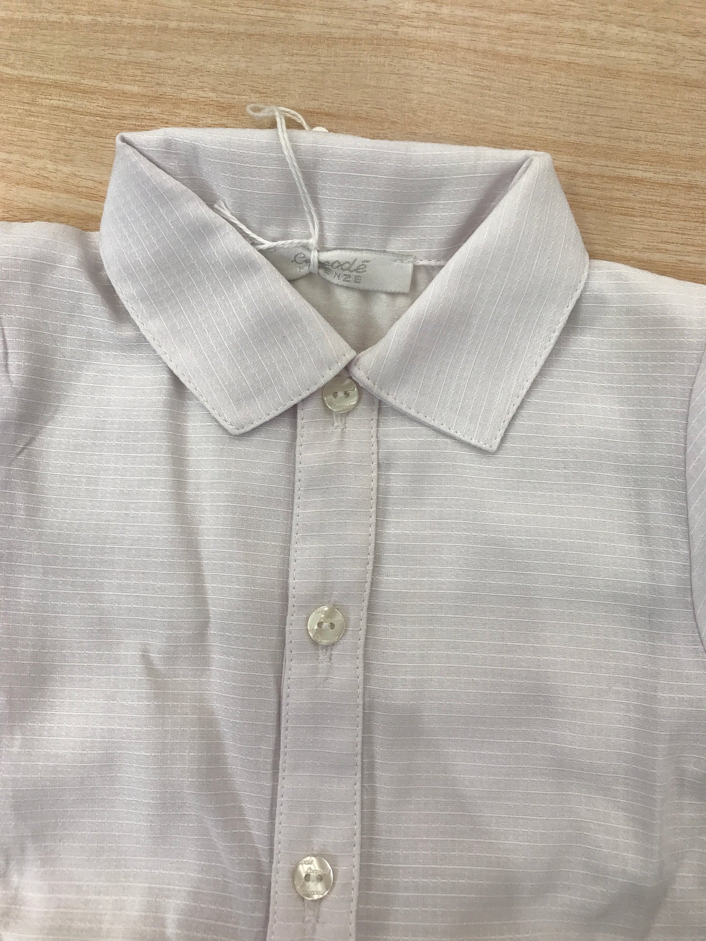 Body Coccodè in cotone mezza manica effetto camicia colletto a punta con bottoncini sul davanti