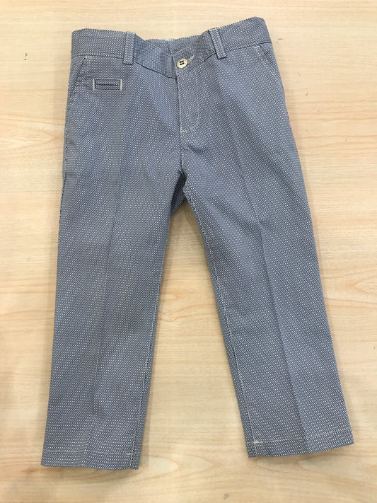 Pantalone John Twig in cotone blu e bianco con tasche e zip