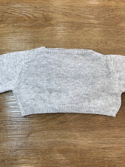 Cardigan Coccodè in lana grigio con piccoli bottoncini