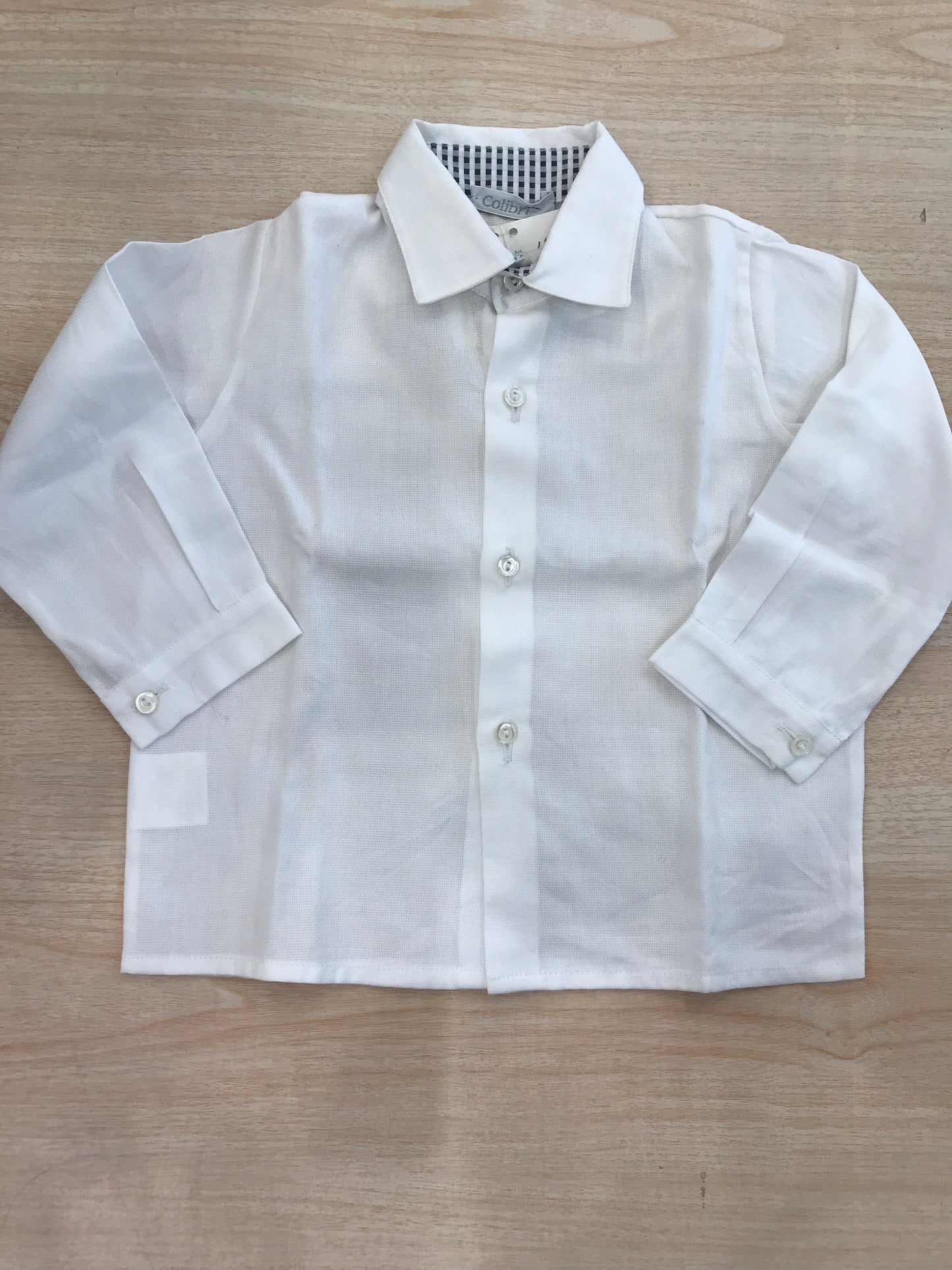 Camicia Colibrì manica lunga con bottoncini e collo a punta