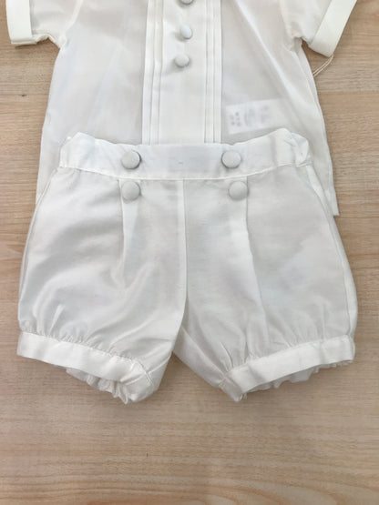 Completo Pure due pezzi camicia mezza manica con bottoncini sul davanti con pantalone corto