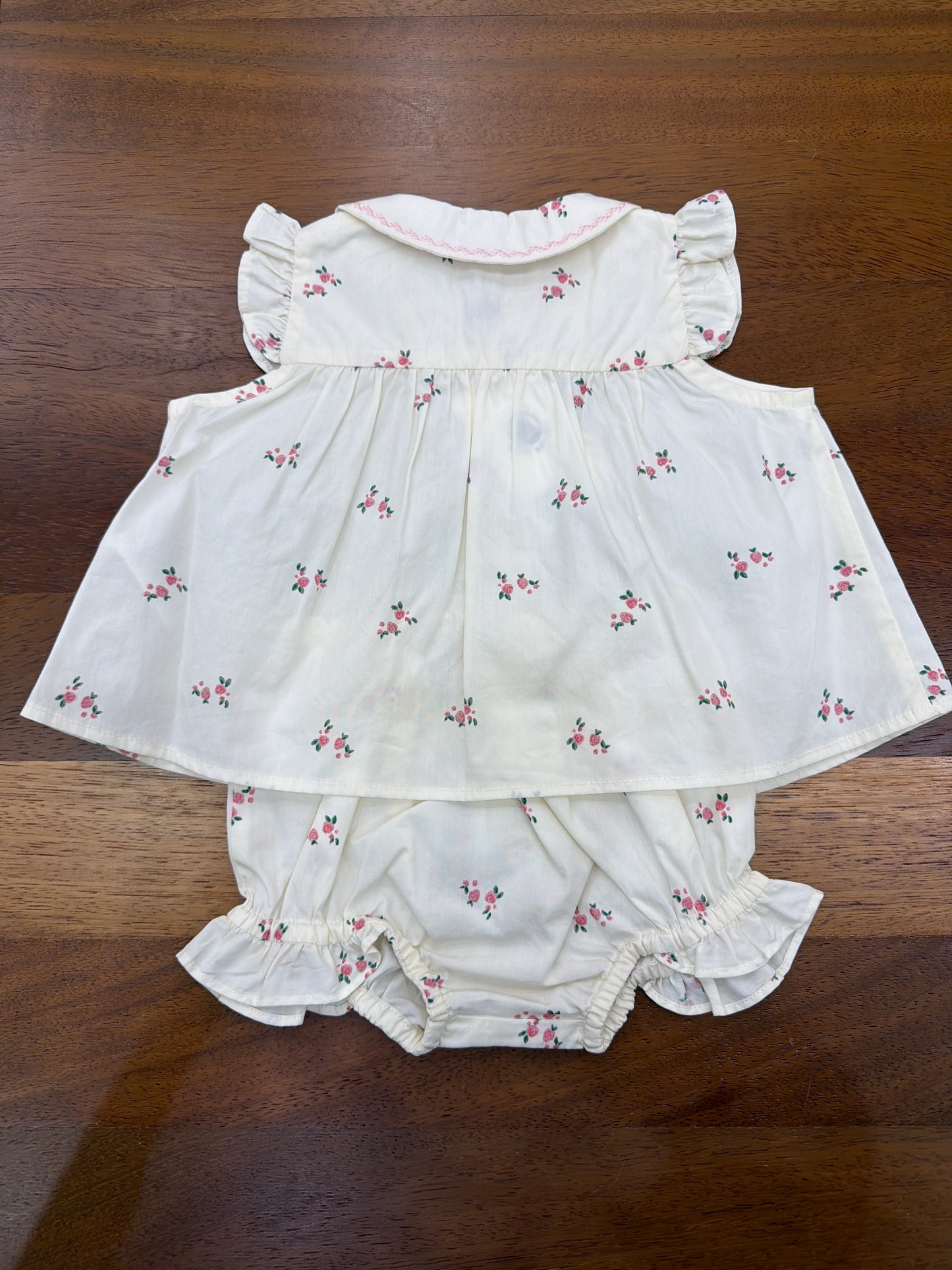 Completo Petit Bateau cotone due pezzi con culotte fantasia floreale