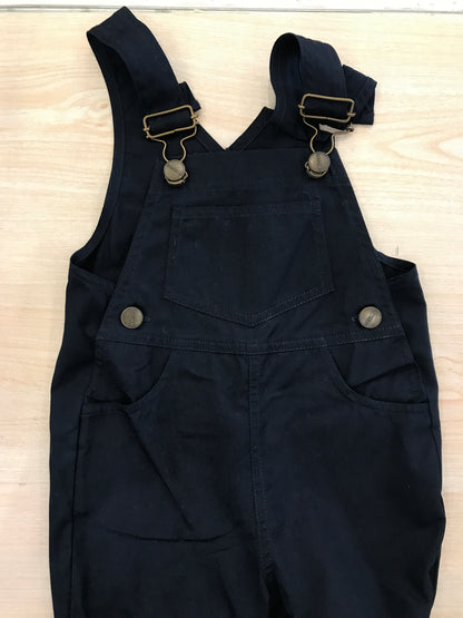 Salopette Le Guinol in cotone blu scuro con bretelle e tasca sul davanti