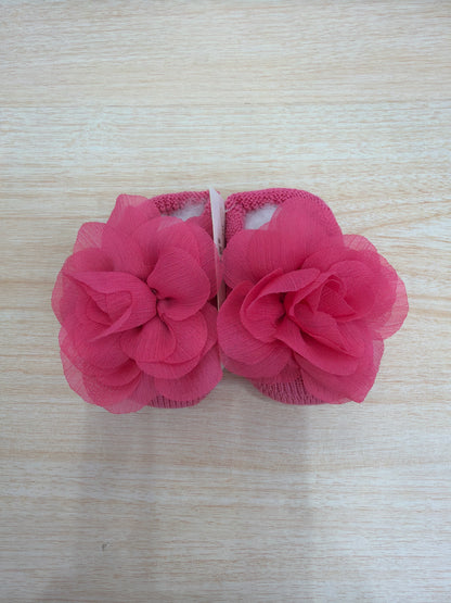 Babbucce Story Loris in filo fucsia con fiore sul davanti