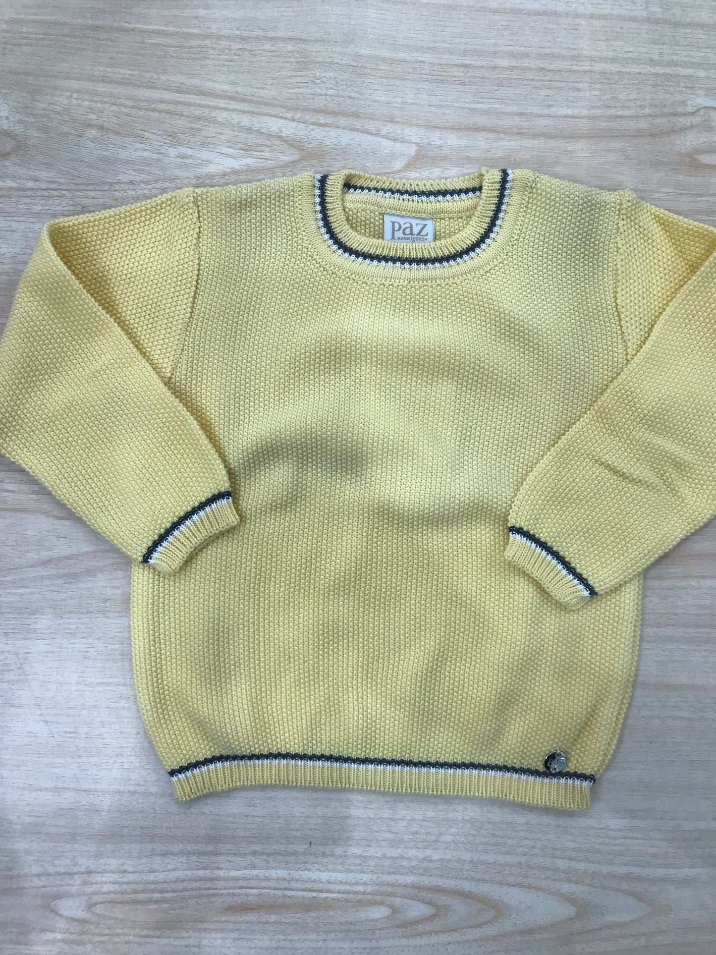 Maglione Paz Rodriguez in filo giallo manica lunga