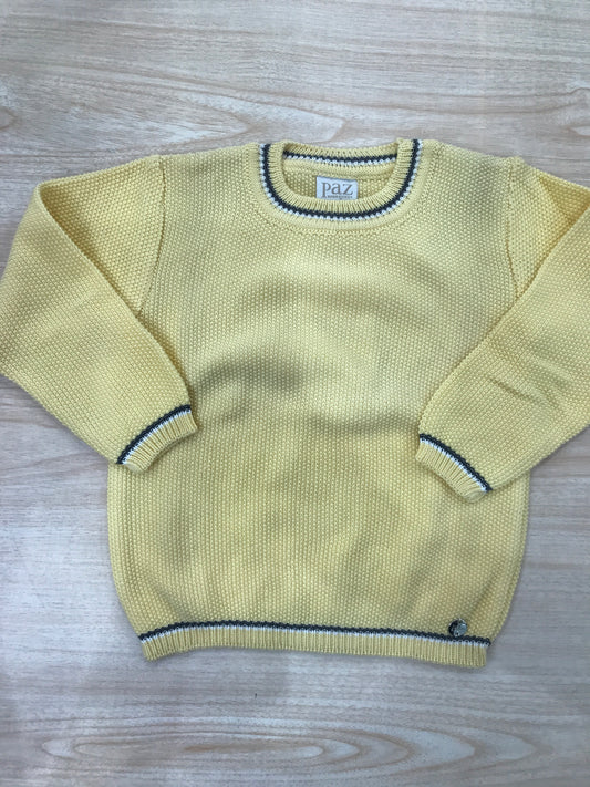 Maglione Paz Rodriguez in filo giallo manica lunga