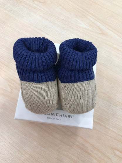 Babbucce Colori Chiari in filo tortora e blu scuro