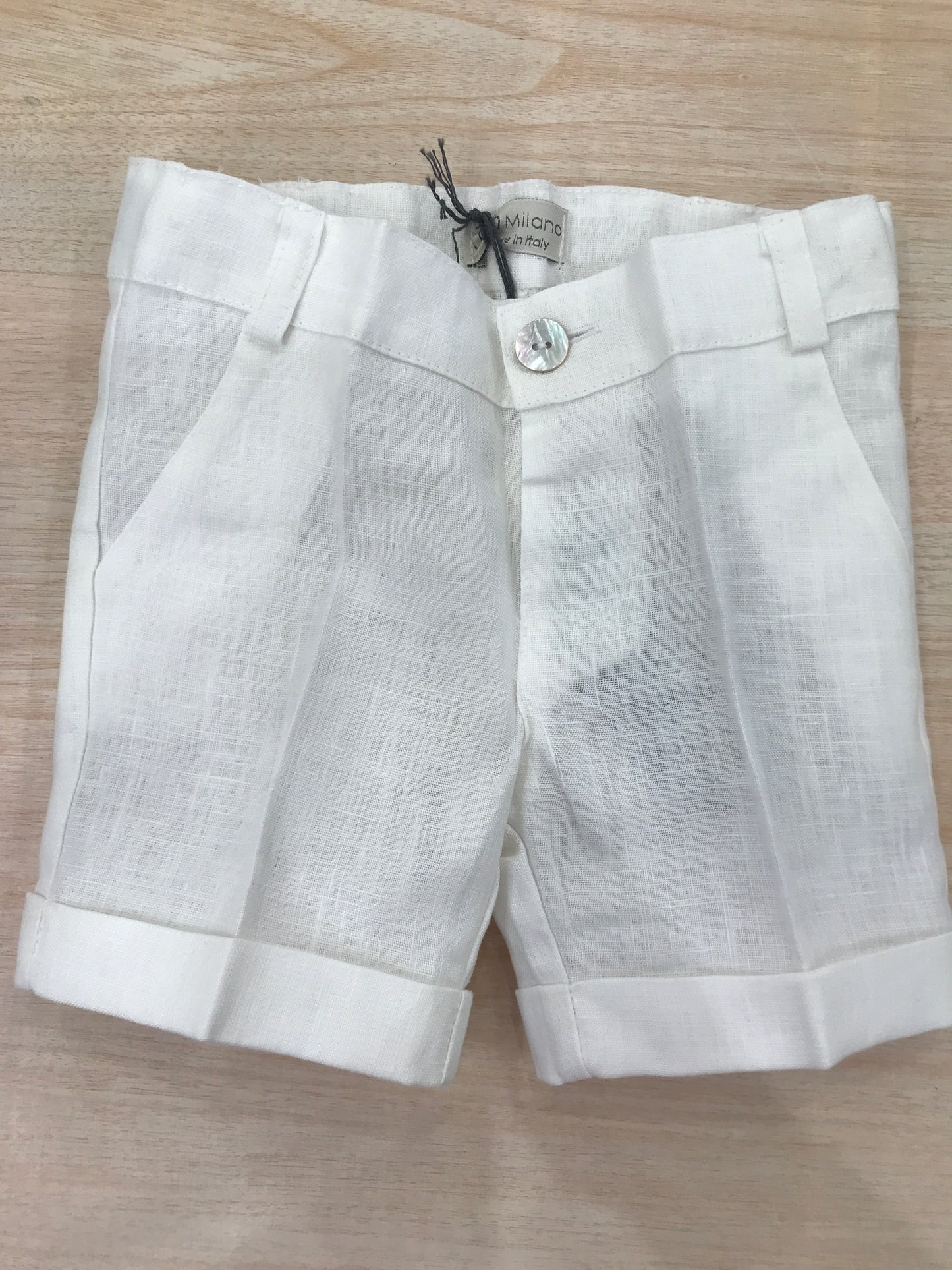 Pantalone Jo Milano in lino corto con tasche