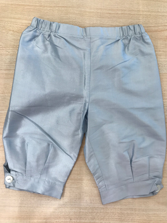 Pantalone Colibrì in saten celeste a sbuffo con elastico