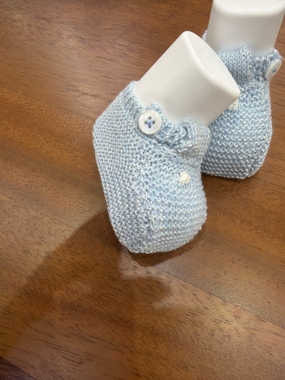 Babbucce PCS in filo con pois bianco sul davanti con bottoncini laterale