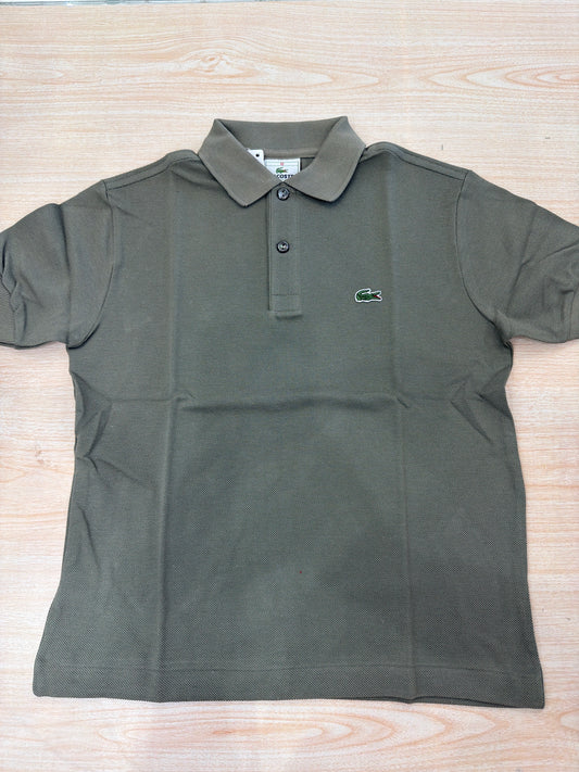 Polo Lacoste in cotone mezza manica con bottoncini e logo ricamato lateralmente unisex