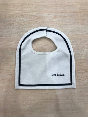 Bavetta Petit Bateau in cotone bianca e blu con righe