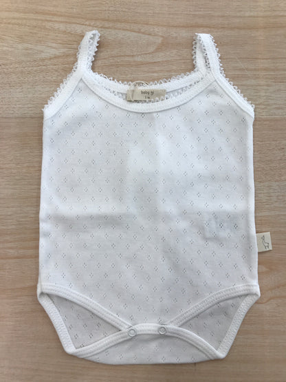 Body spallina stretta smerlata bianco